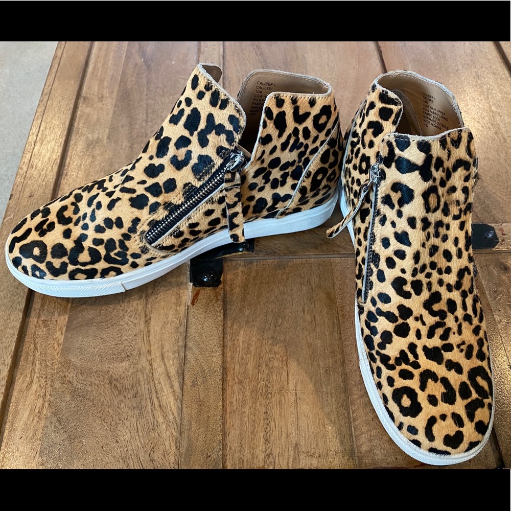 Steve Madden Leopard Print Ankle Booties